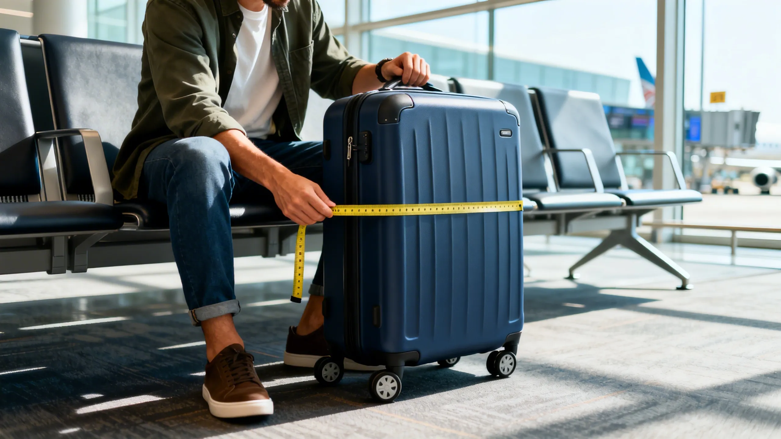 Allegiant Air carry-on luggage size check visual