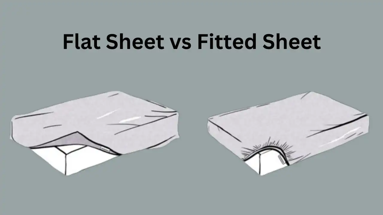 Bed sheet selection guide comparing fitted sheets with elastic corners versus flat sheets, showing how to choose the right sheet type for your mattress