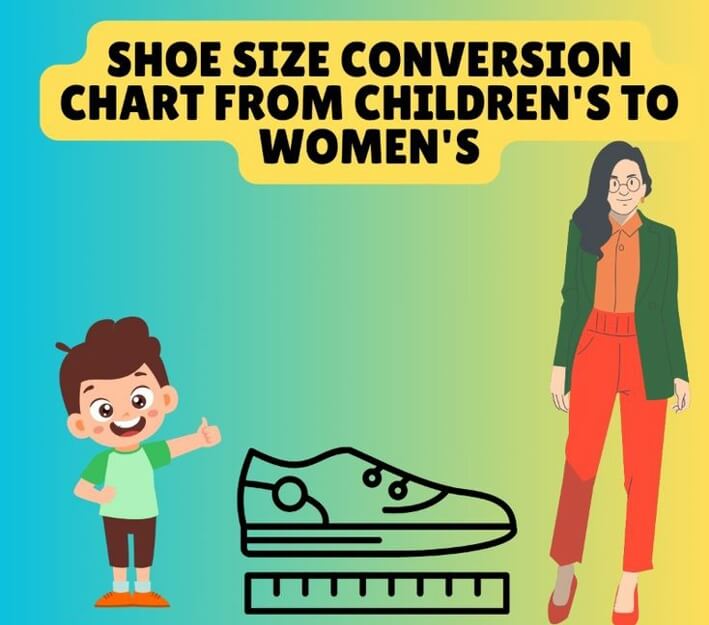 Shoe Size Conversion Chart from Children's to Women's